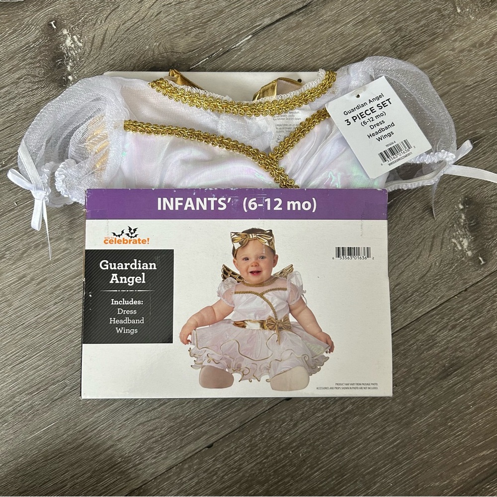 New Baby 6-12 Month Witch Halloween Costume Purple Black Sparkles‎